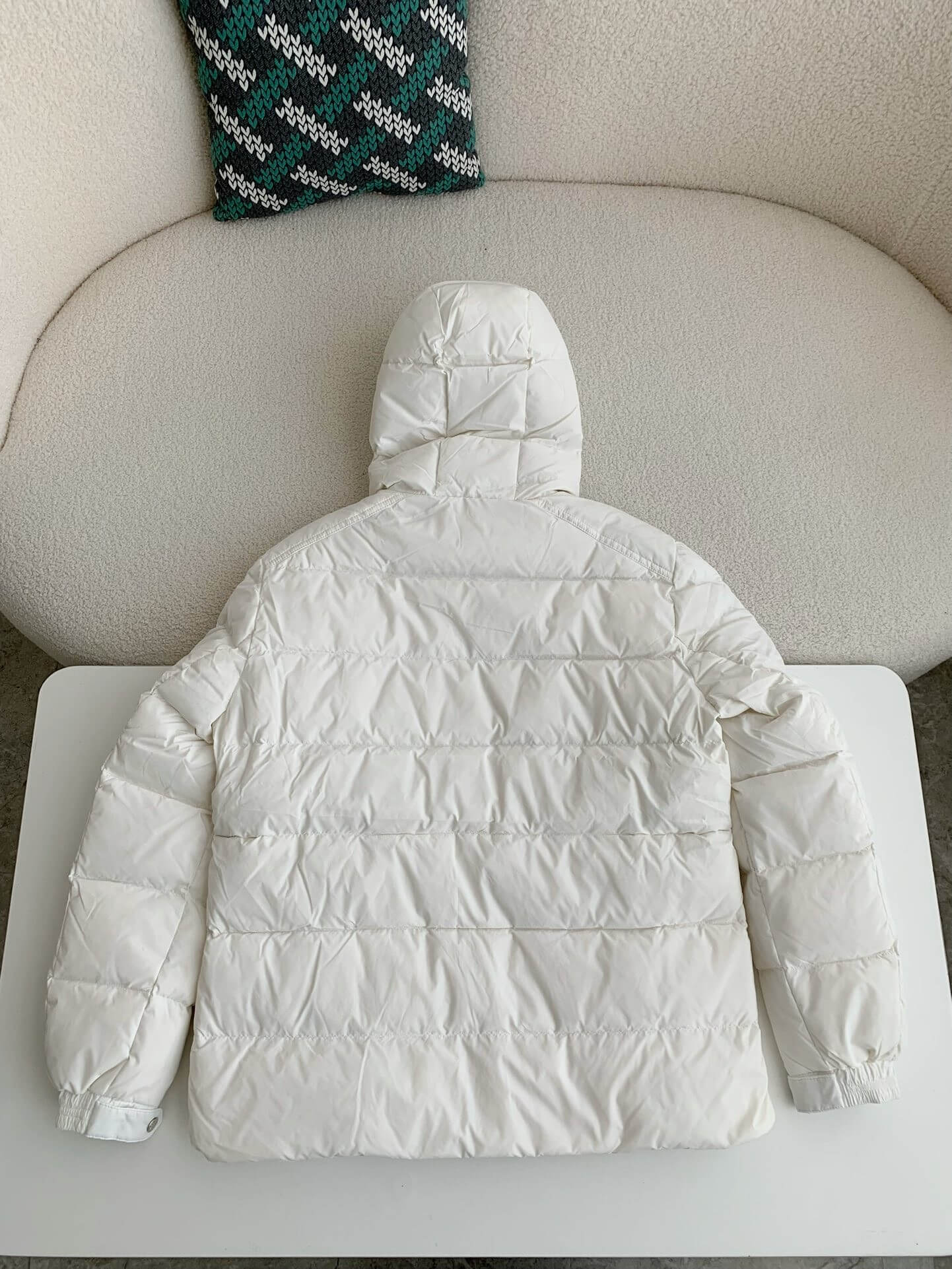 Moncler Cardere Quilted White Down Jacket