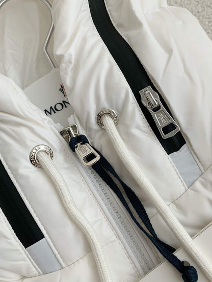 Moncler Cardere Quilted White Down Jacket