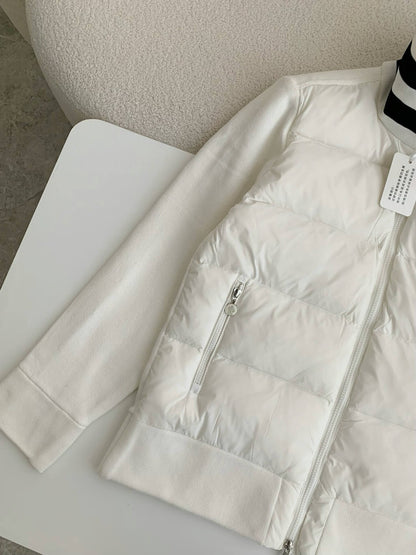 Moncler Down-paneled White Cotton jacket