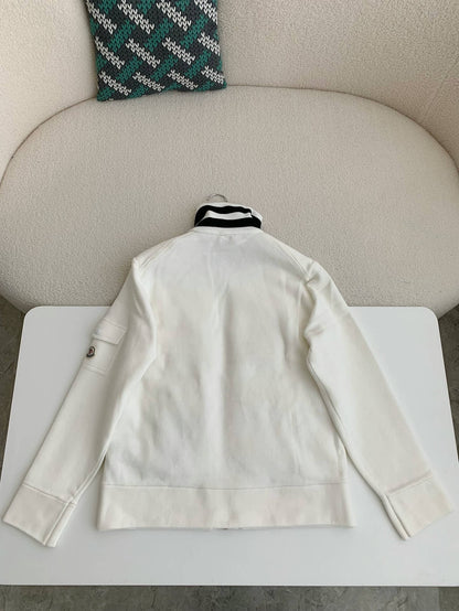 Moncler Down-paneled White Cotton jacket