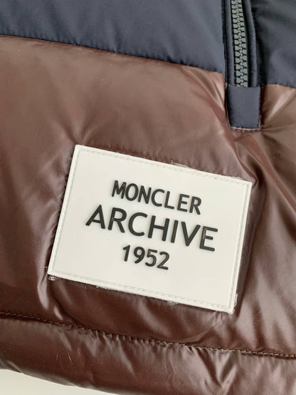 Moncler Peclet Reversible Navy Blue Brown Down Jacket