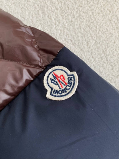 Moncler Peclet Reversible Navy Blue Brown Down Jacket