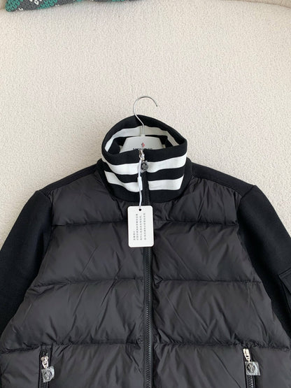 Moncler Down-paneled Black Cotton jacket