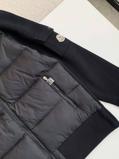 Moncler Down-paneled Black Cotton jacket