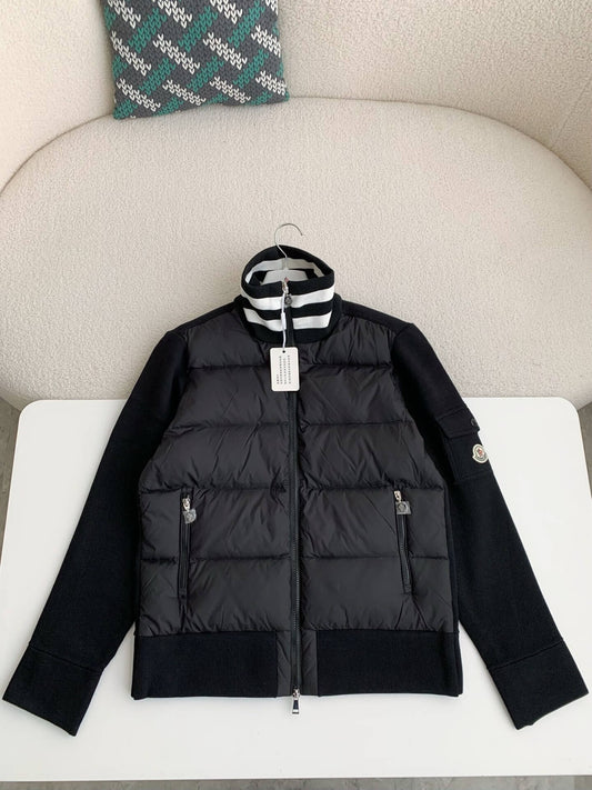 Moncler Down-paneled Black Cotton jacket