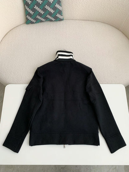 Moncler Down-paneled Black Cotton jacket