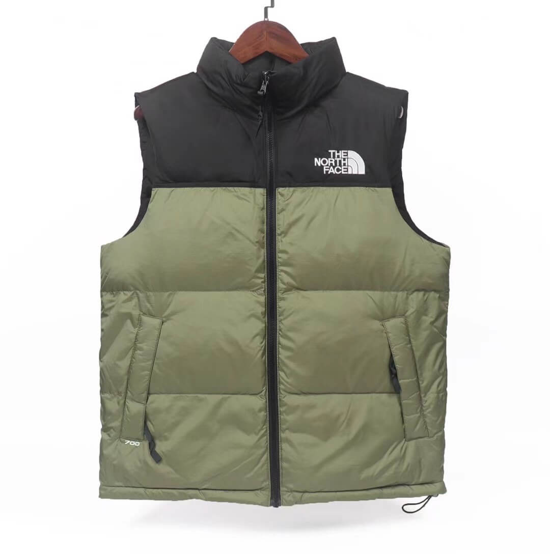 Olive green north face vest hotsell