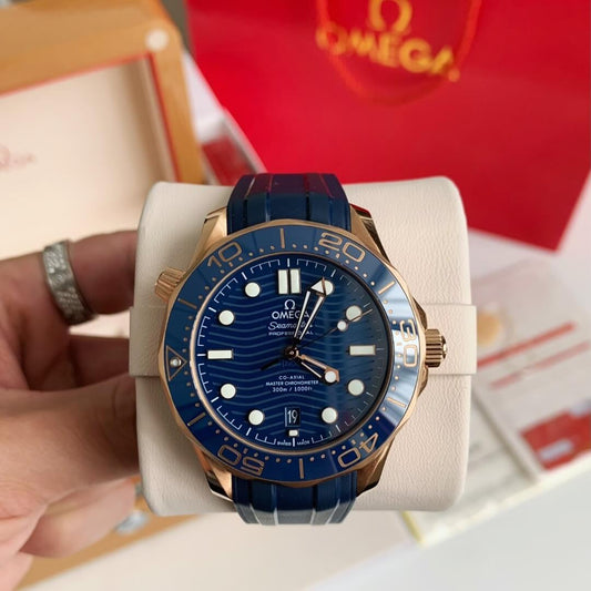 OMEGA Seamaster Diver 300M Ref. 210.62.42.20.03.001 – 18K Sedna™ Gold, Blue Dial