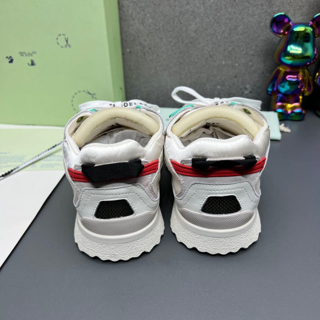 Off-White 'White Red' Sponge Mid-Top Sneaker