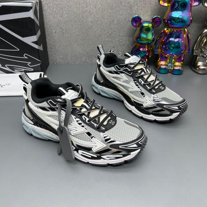 Off-White Silver Black Be Right Back Sneakers