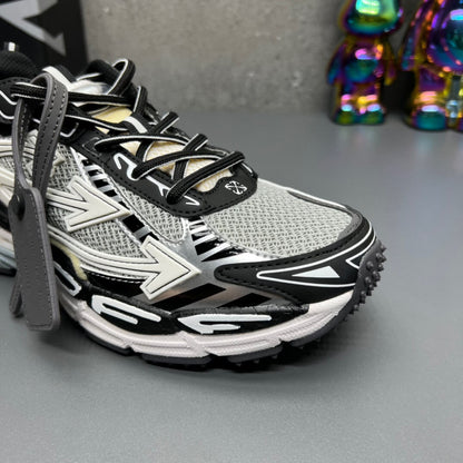 Off-White Silver Black Be Right Back Sneakers