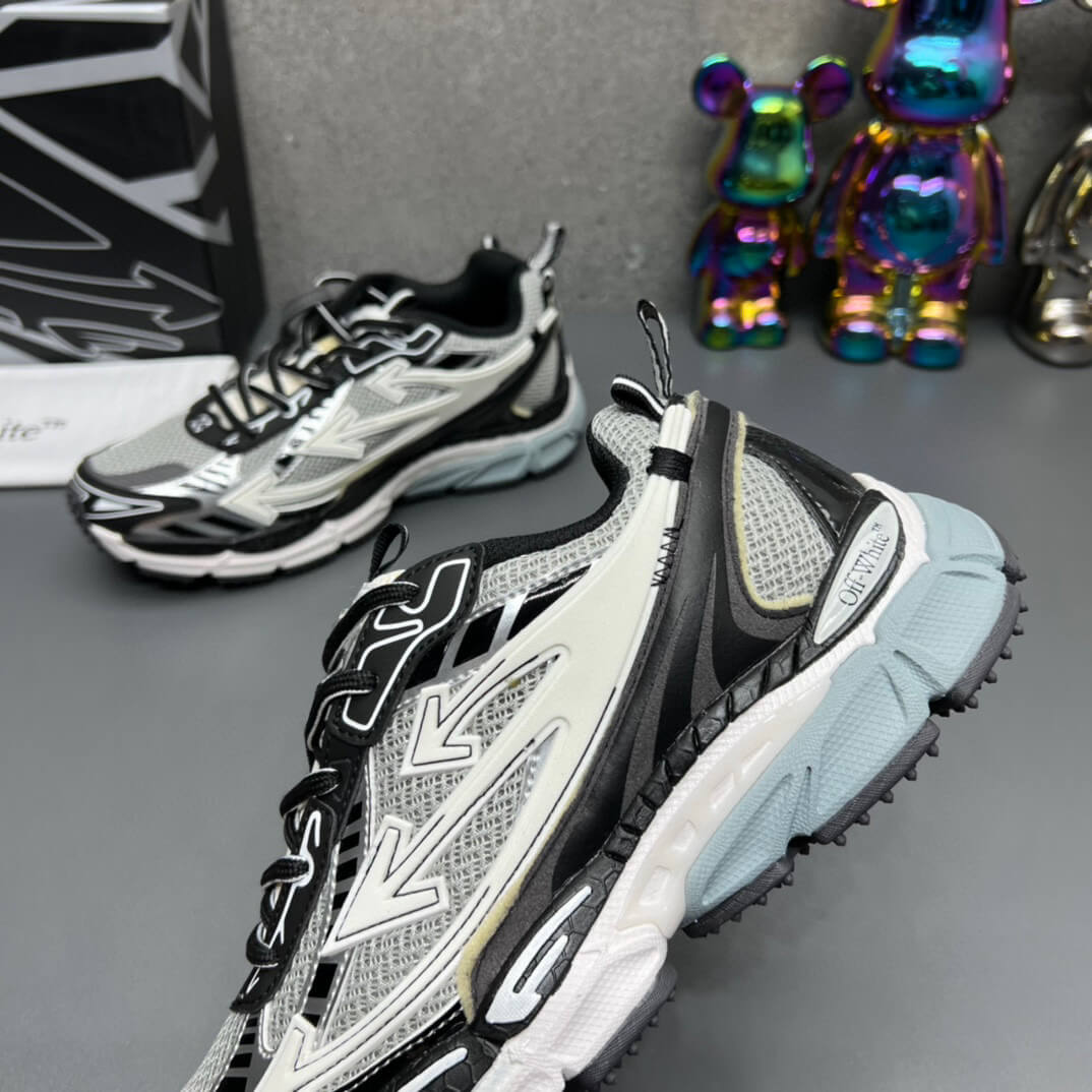 Off-White Silver Black Be Right Back Sneakers