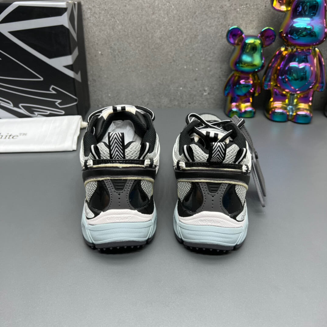 Off-White Silver Black Be Right Back Sneakers