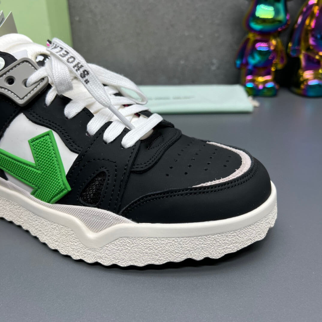 Off-White 'Black White Green' Sponge Mid Top Sneaker