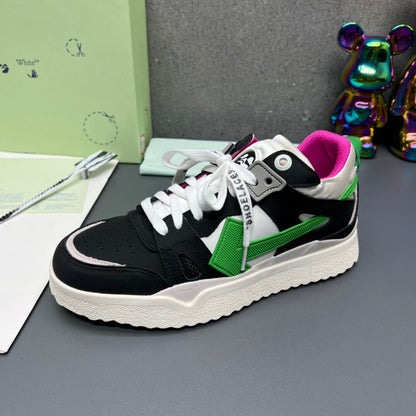 Off-White 'Black White Green' Sponge Mid Top Sneaker