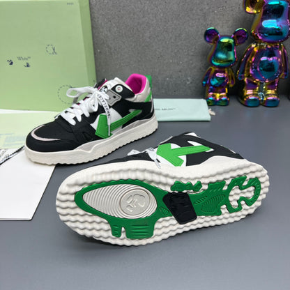 Off-White 'Black White Green' Sponge Mid Top Sneaker
