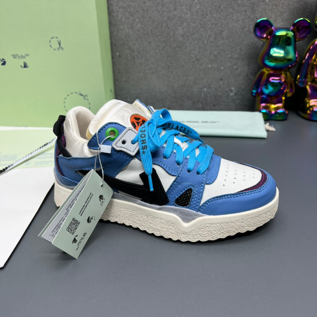 Off-White 'Blue Black' Sponge Mid Top Sneaker