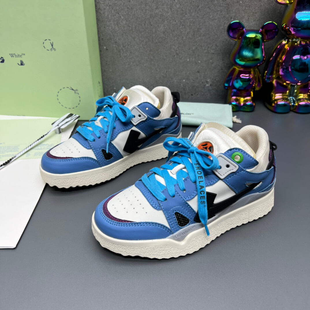 Off-White 'Blue Black' Sponge Mid Top Sneaker