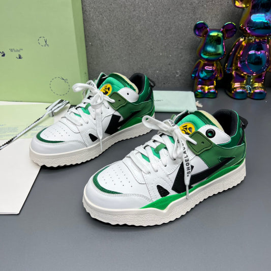 Off-White 'Green White Black' Sponge Mid-Top Sneaker