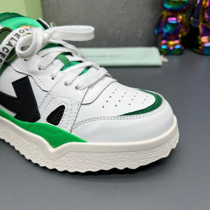 Off-White 'Green White Black' Sponge Mid-Top Sneaker