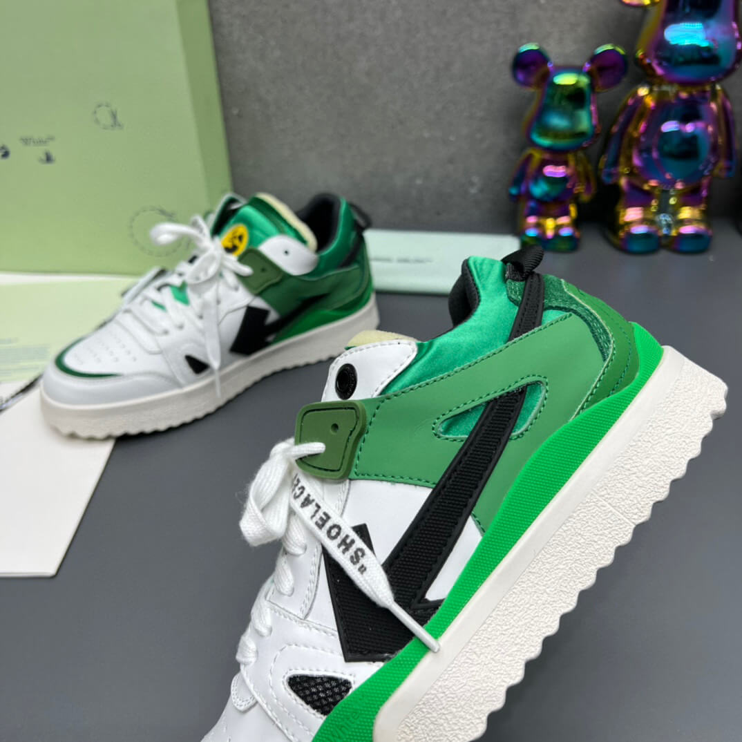 Off-White 'Green White Black' Sponge Mid-Top Sneaker