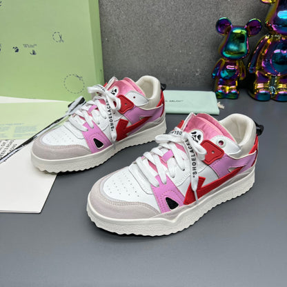Off-White 'Pink White Red' Sponge Mid-Top Sneaker