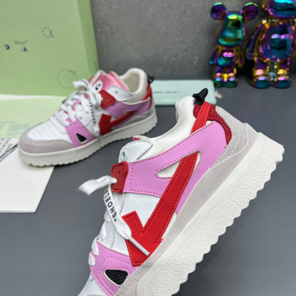 Off-White 'Pink White Red' Sponge Mid-Top Sneaker