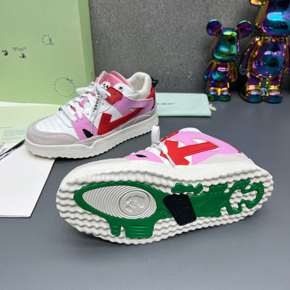 Off-White 'Pink White Red' Sponge Mid-Top Sneaker