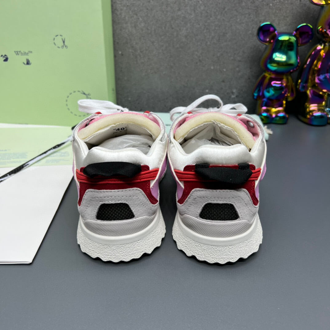 Off-White 'Pink White Red' Sponge Mid-Top Sneaker