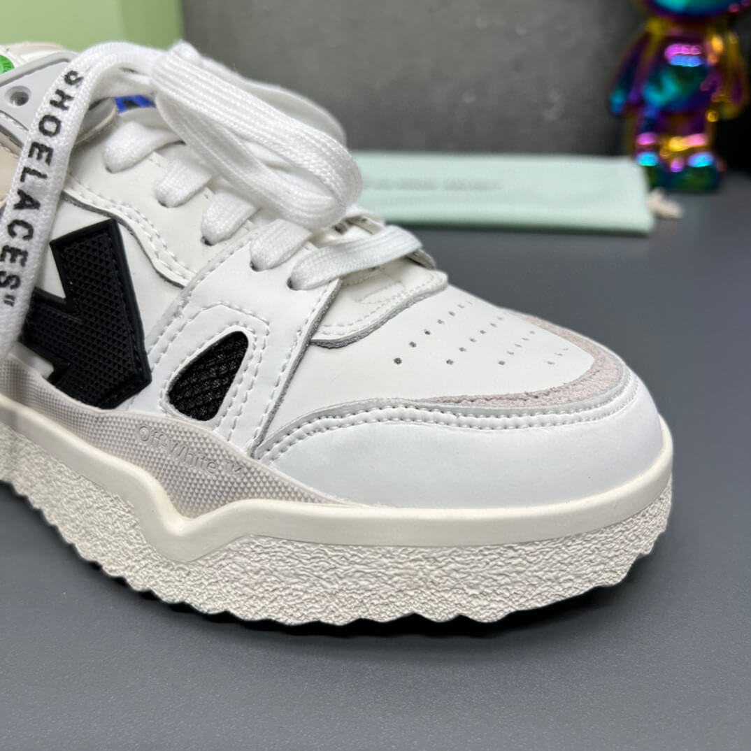 Off-White 'White Black' Sponge Mid-Top Sneaker