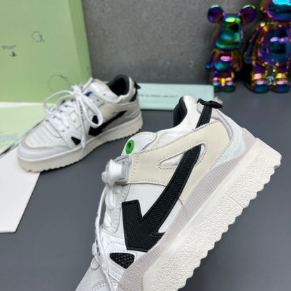 Off-White 'White Black' Sponge Mid-Top Sneaker
