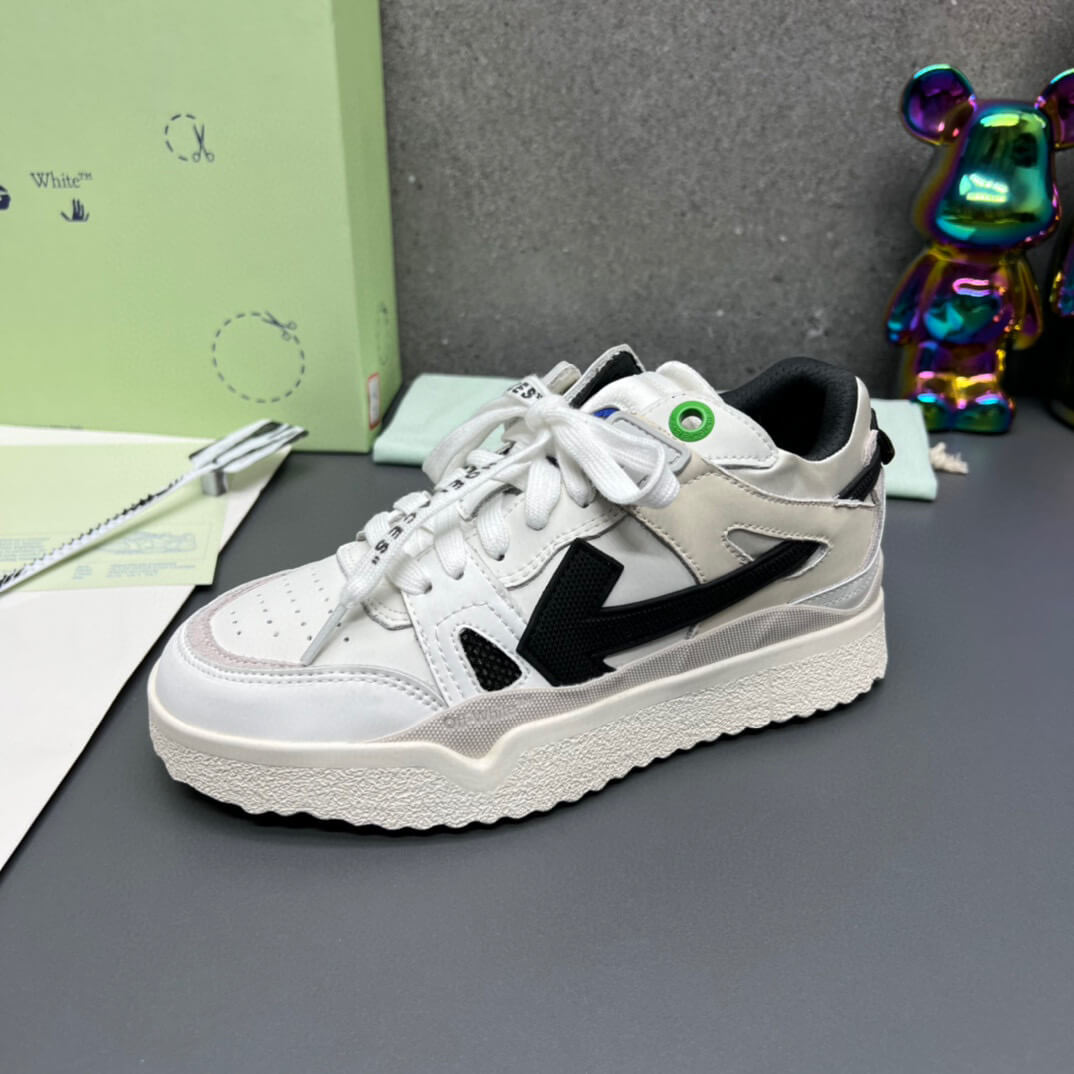 Off-White 'White Black' Sponge Mid-Top Sneaker