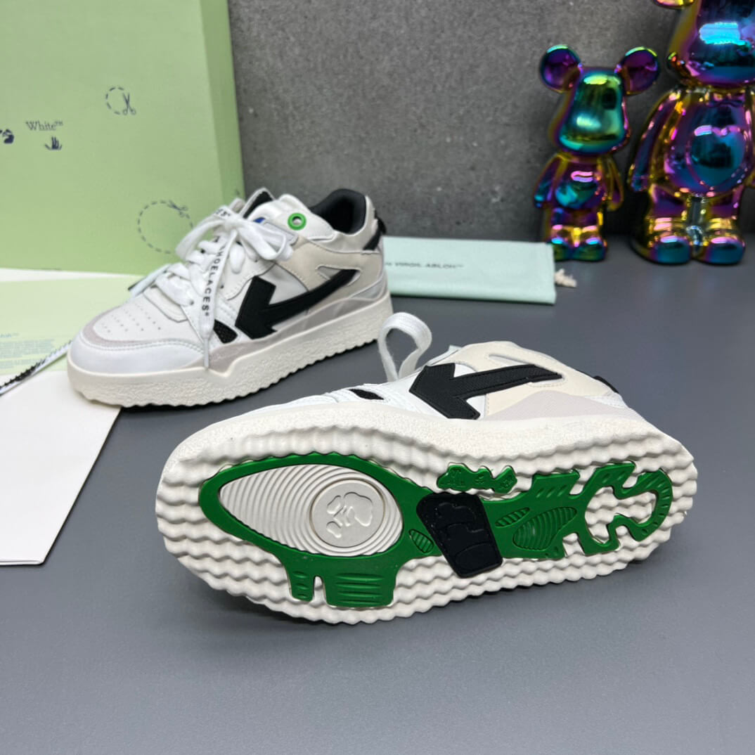 Off-White 'White Black' Sponge Mid-Top Sneaker – HolloShoe