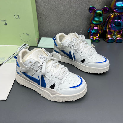 Off-White 'White Blue' Sponge Mid-Top Sneaker