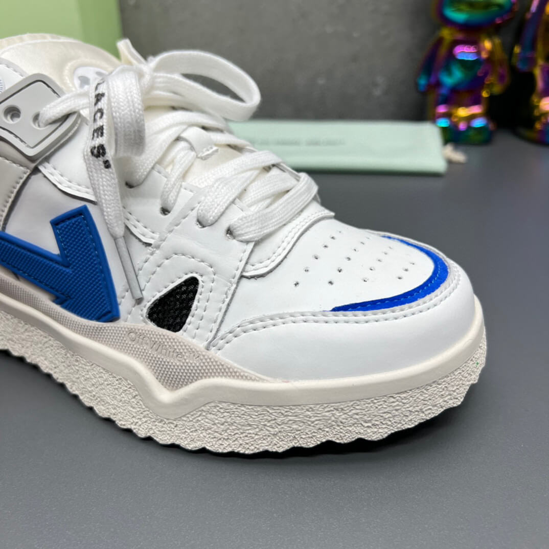 Off-White 'White Blue' Sponge Mid-Top Sneaker