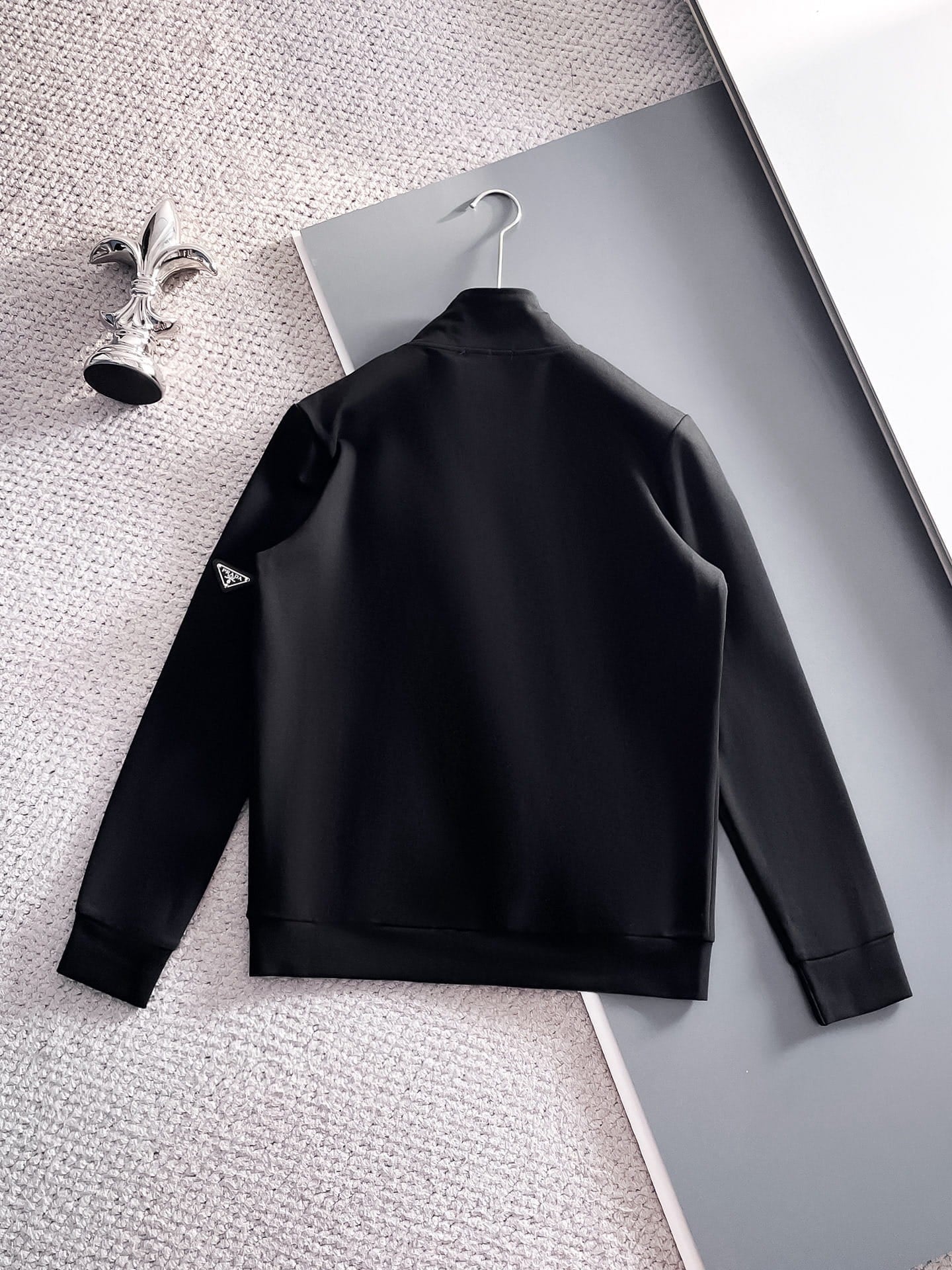 Prada Linea Rossa Tracksuit Set - Black Technical Knit Zip Jacket