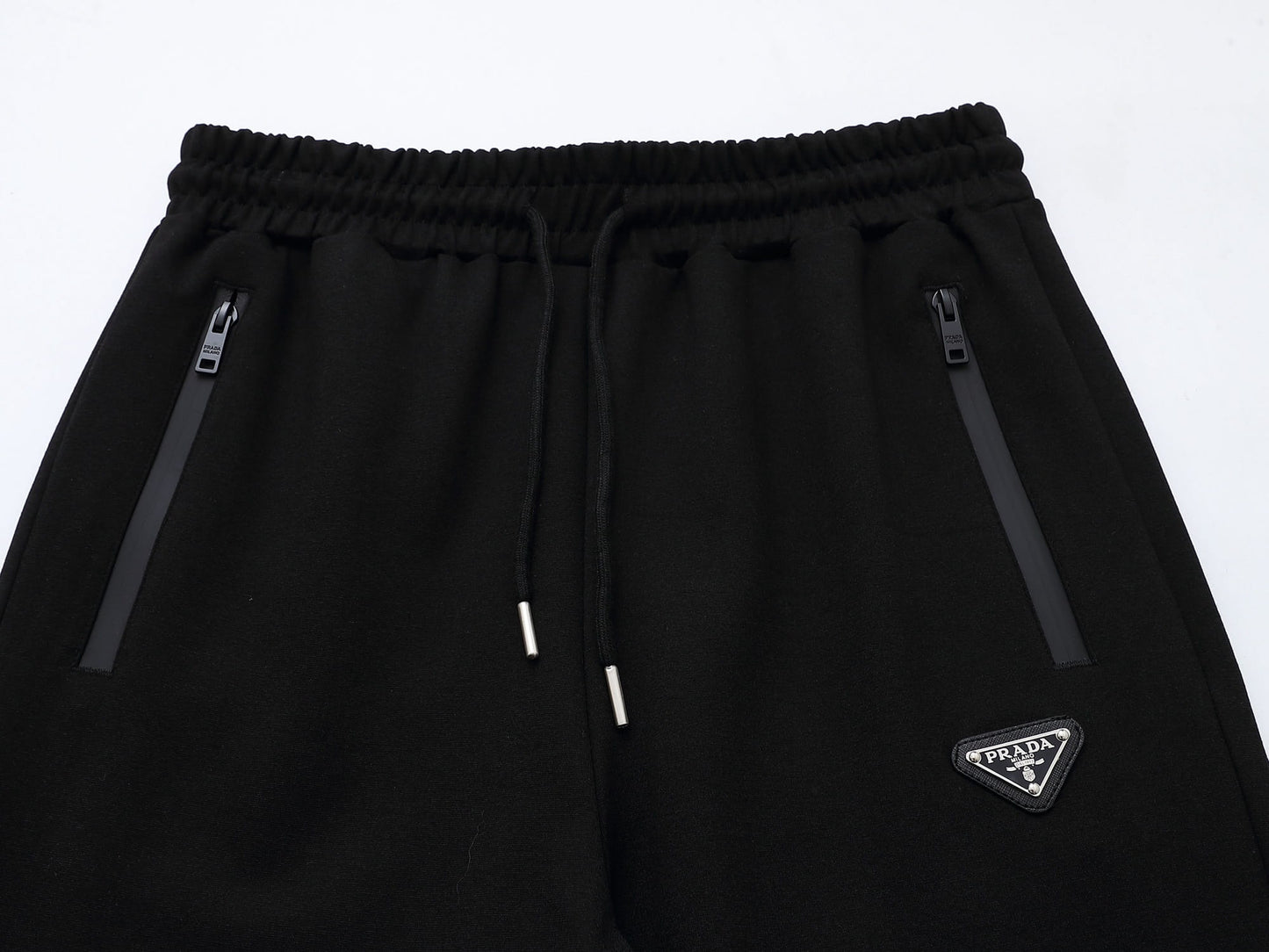 Prada Linea Rossa Tracksuit Set - Black Technical Knit Zip Jacket & Pants