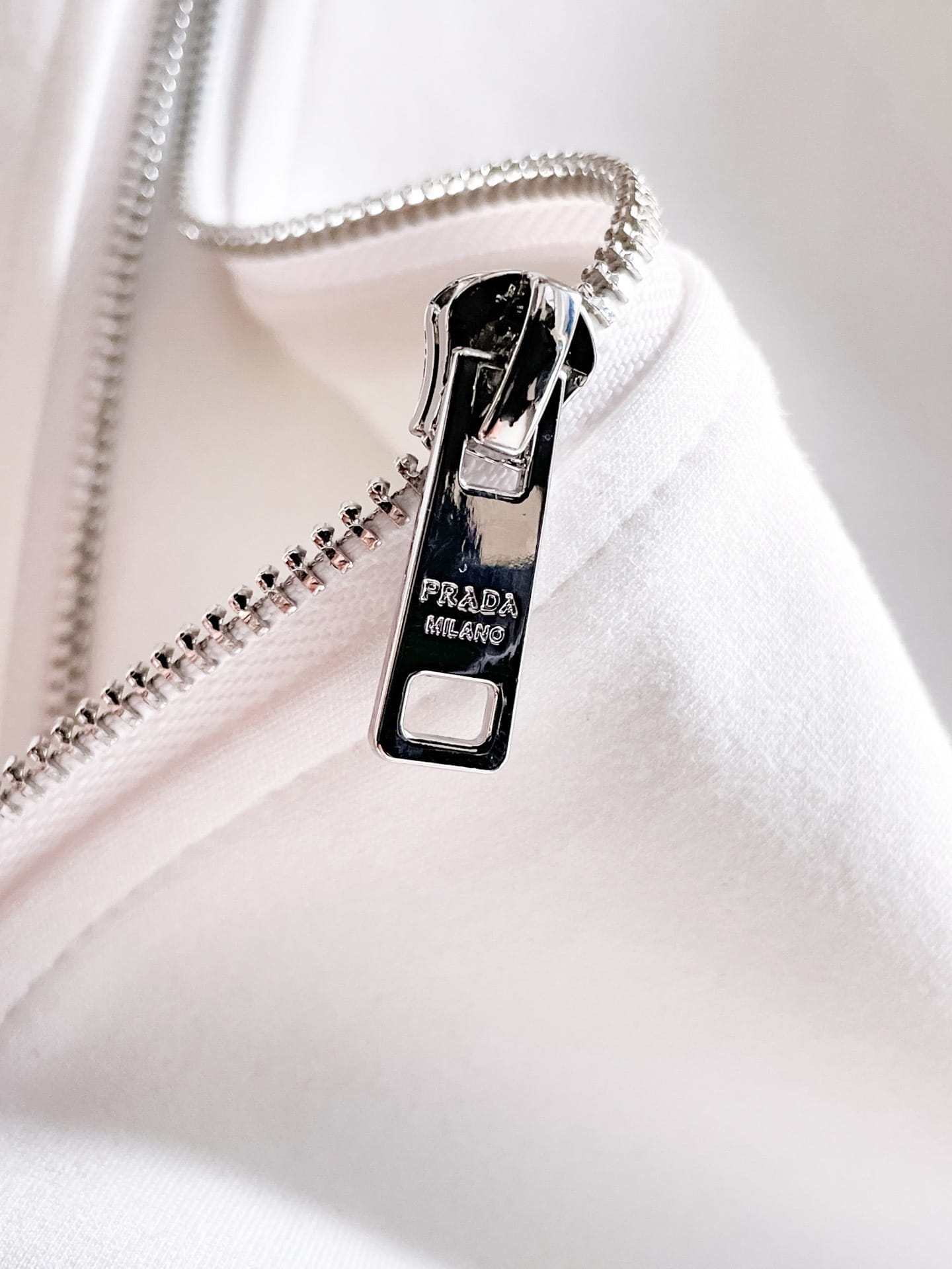 Prada Linea Rossa Tracksuit Set - White Technical Knit Stripe Zip