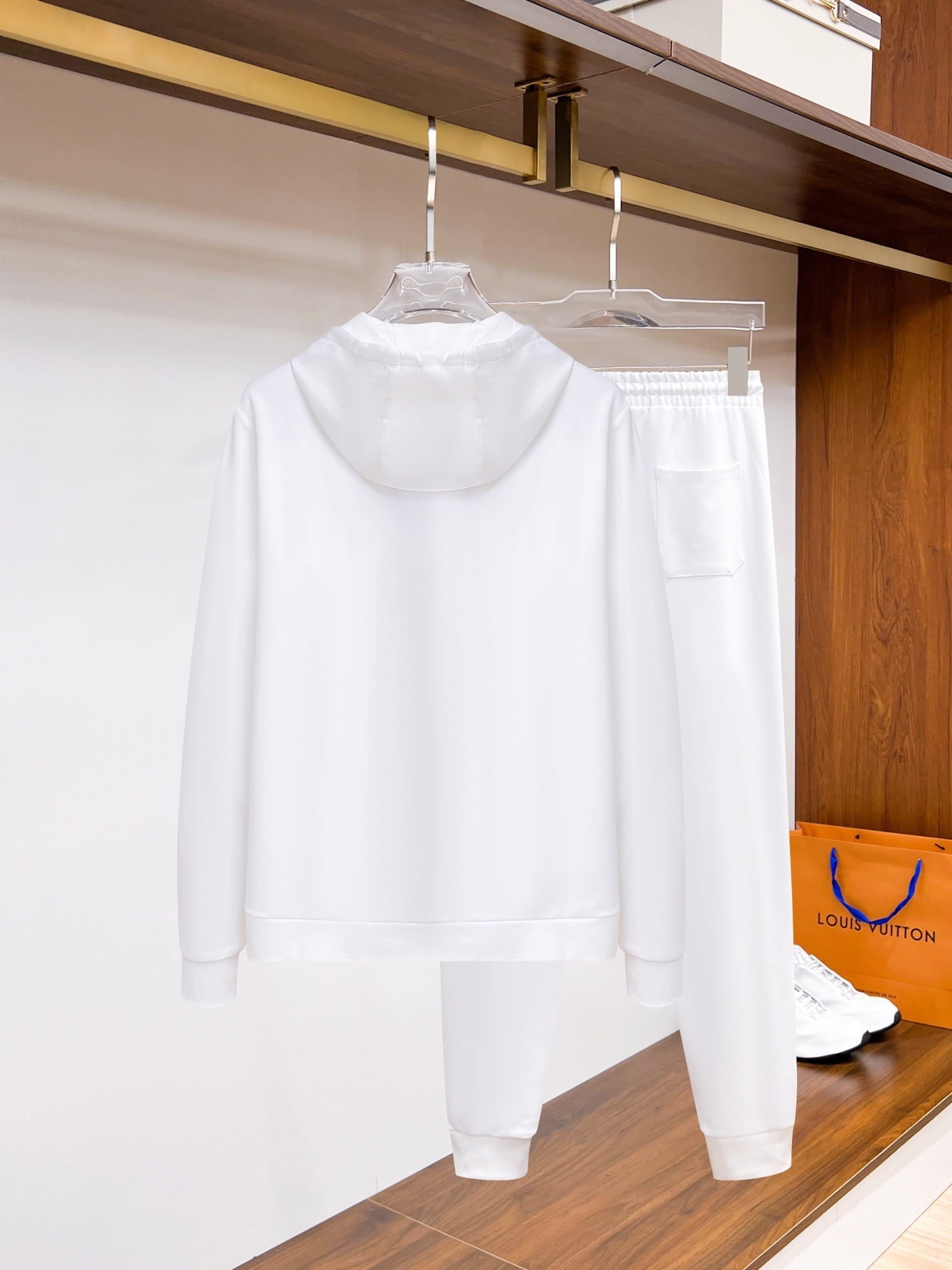 Prada Linea Rossa White Tracksuit Set - Technical Knit Zip-Up