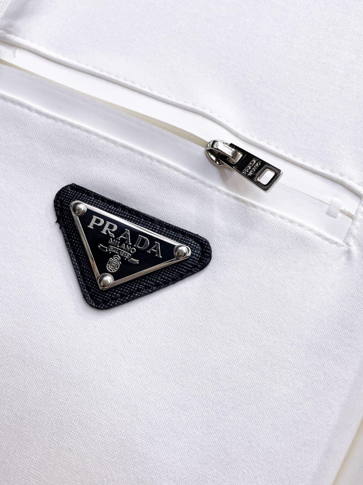 Prada Linea Rossa White Tracksuit Set - Technical Knit Zip-Up