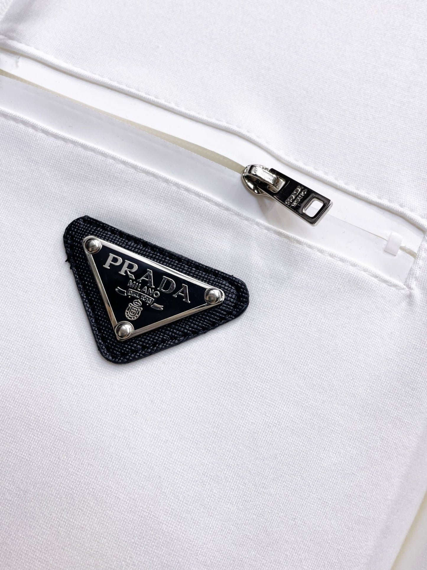 Prada Linea Rossa White Tracksuit Set - Technical Knit Zip-Up Hoodie & Jogger Suit
