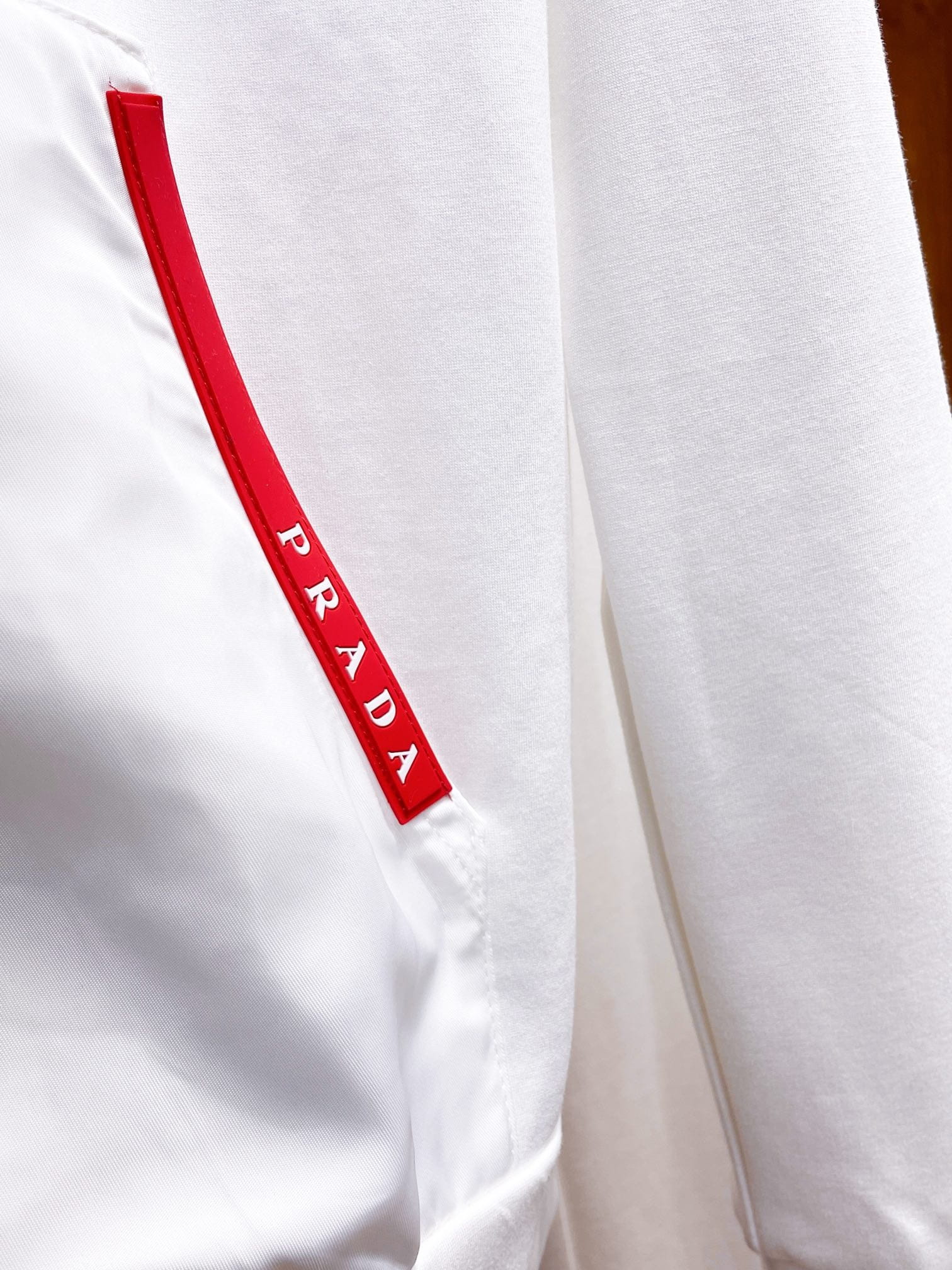 Prada Linea Rossa White Tracksuit Set - Technical Knit Zip-Up