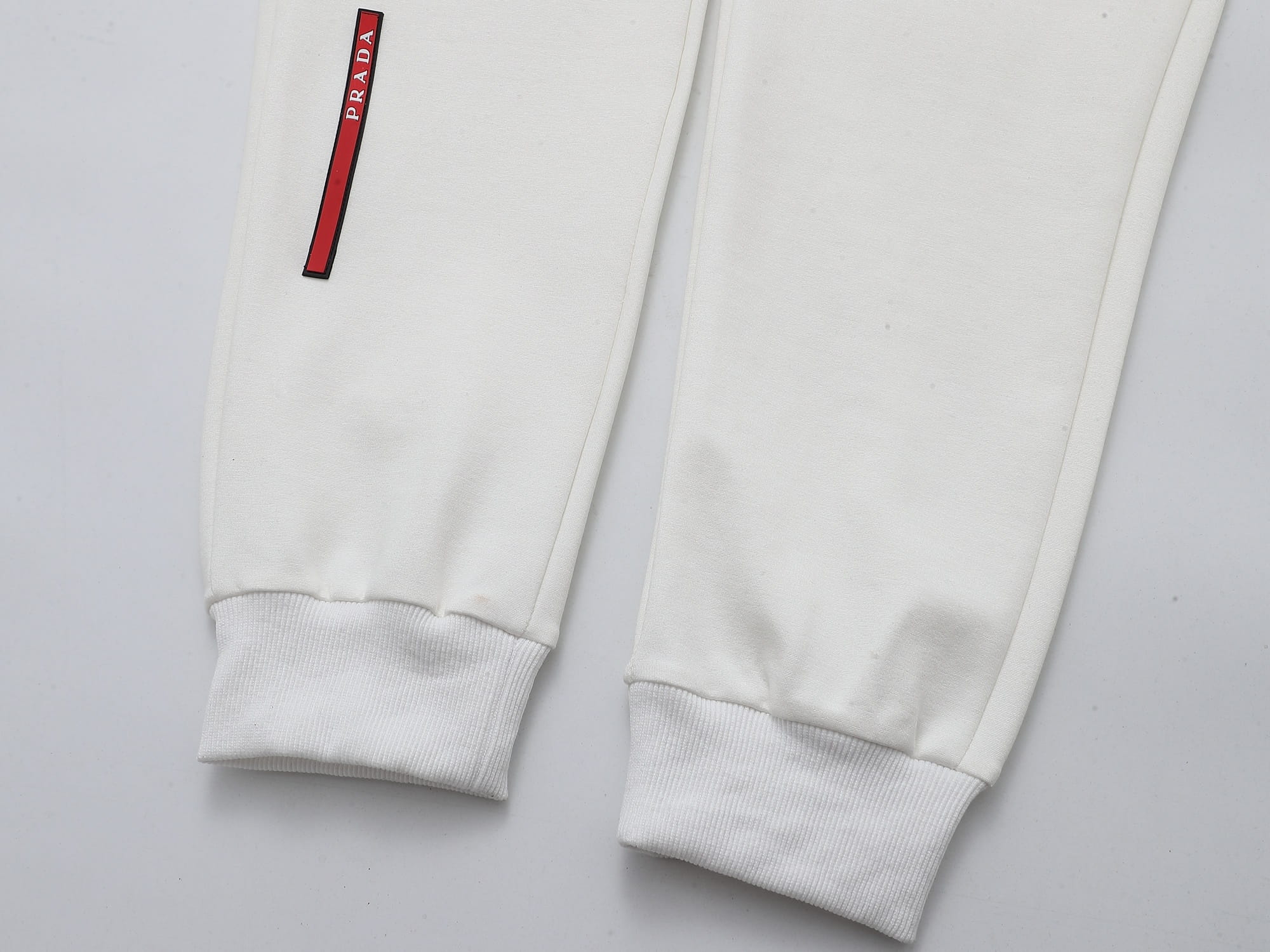 Prada Linea Rossa Tracksuit Set - White Technical Knit Zip Jacket