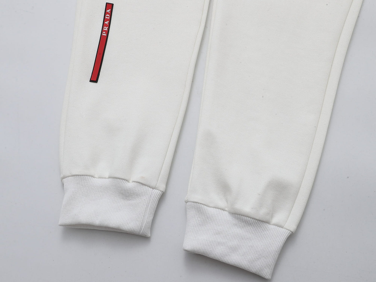 Prada Linea Rossa Tracksuit Set - White Technical Knit Zip Jacket & Pants