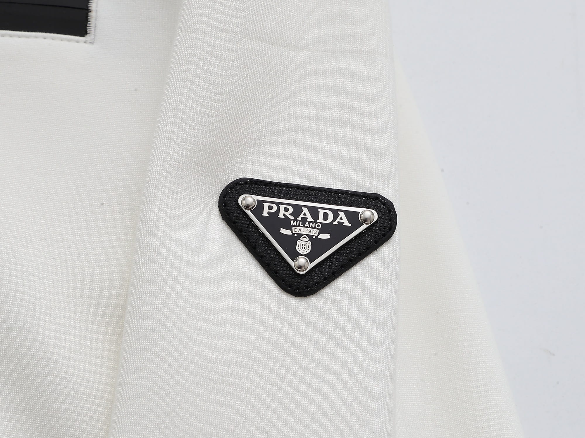 Prada Linea Rossa Tracksuit Set - White Technical Knit Zip Jacket