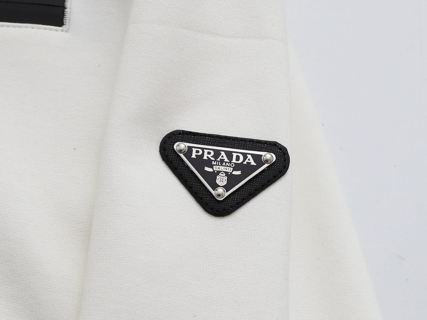 Prada Linea Rossa Tracksuit Set - White Technical Knit Zip Jacket & Pants