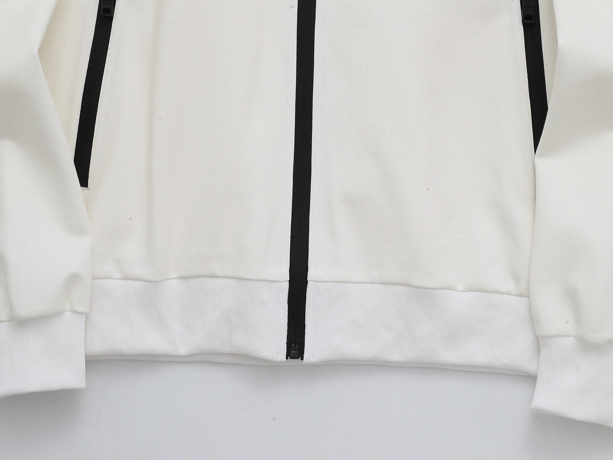 Prada Linea Rossa Tracksuit Set - White Technical Knit Zip Jacket