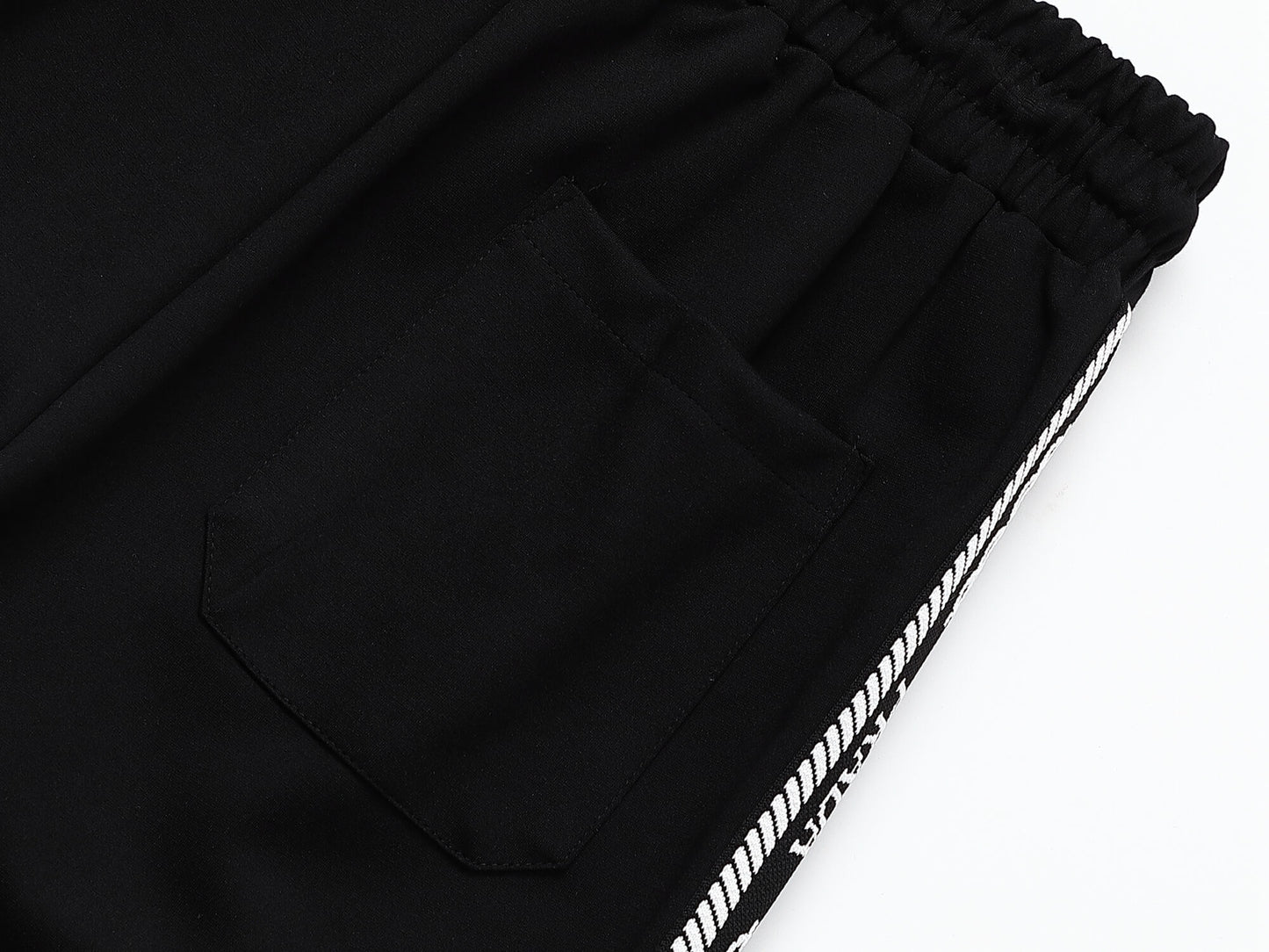 Prada Milano Logo Side Band Technical Jersey Jacket Black