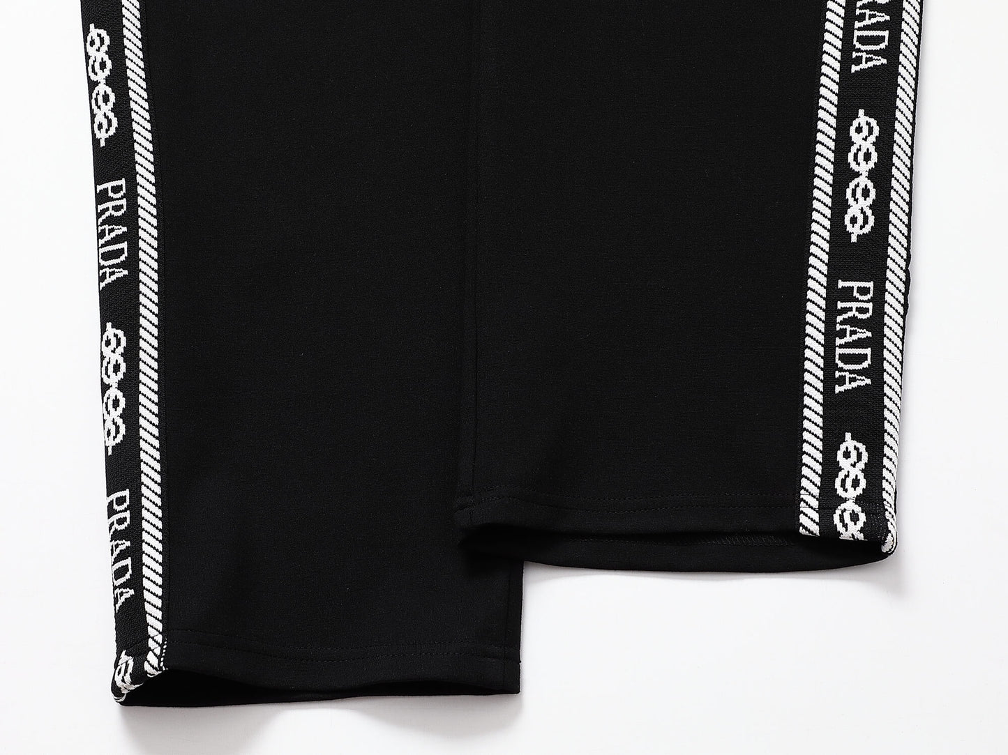 Prada Milano Logo Side Band Technical Jersey Jacket Black