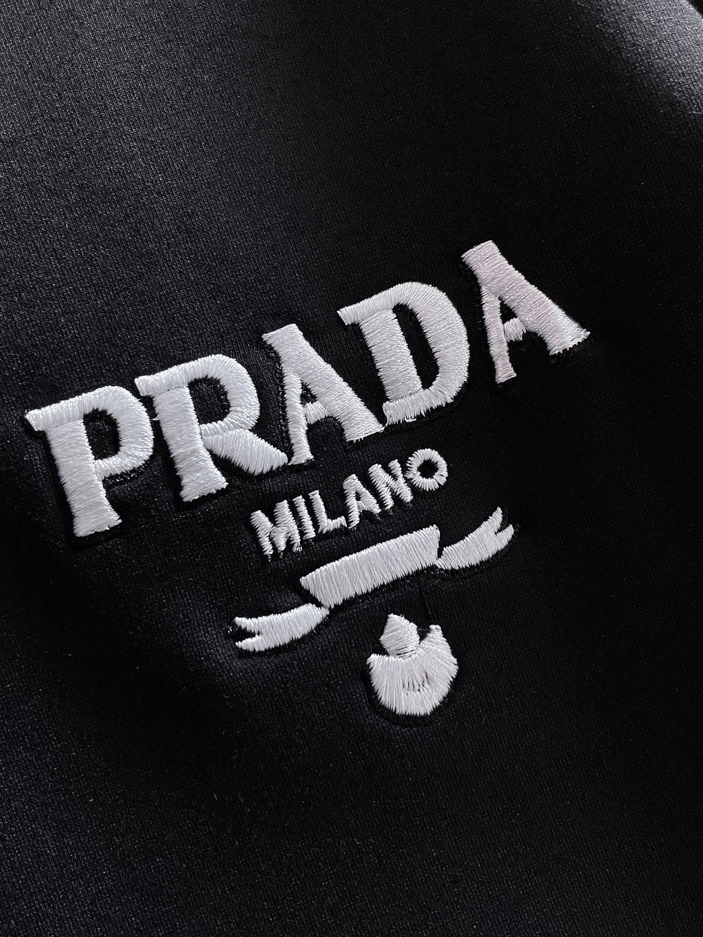 Prada Milano Tracksuit Set - Black Technical Knit Piping Zip Jacket & Pants
